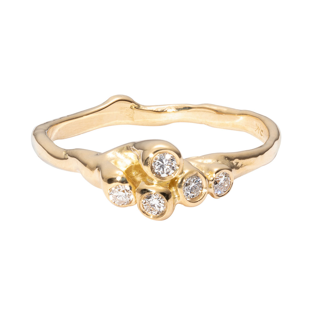 Teeny Sea Anemone Diamond Ring
