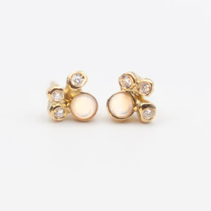 Moonlight Opal & Diamonds Earring (Pair)